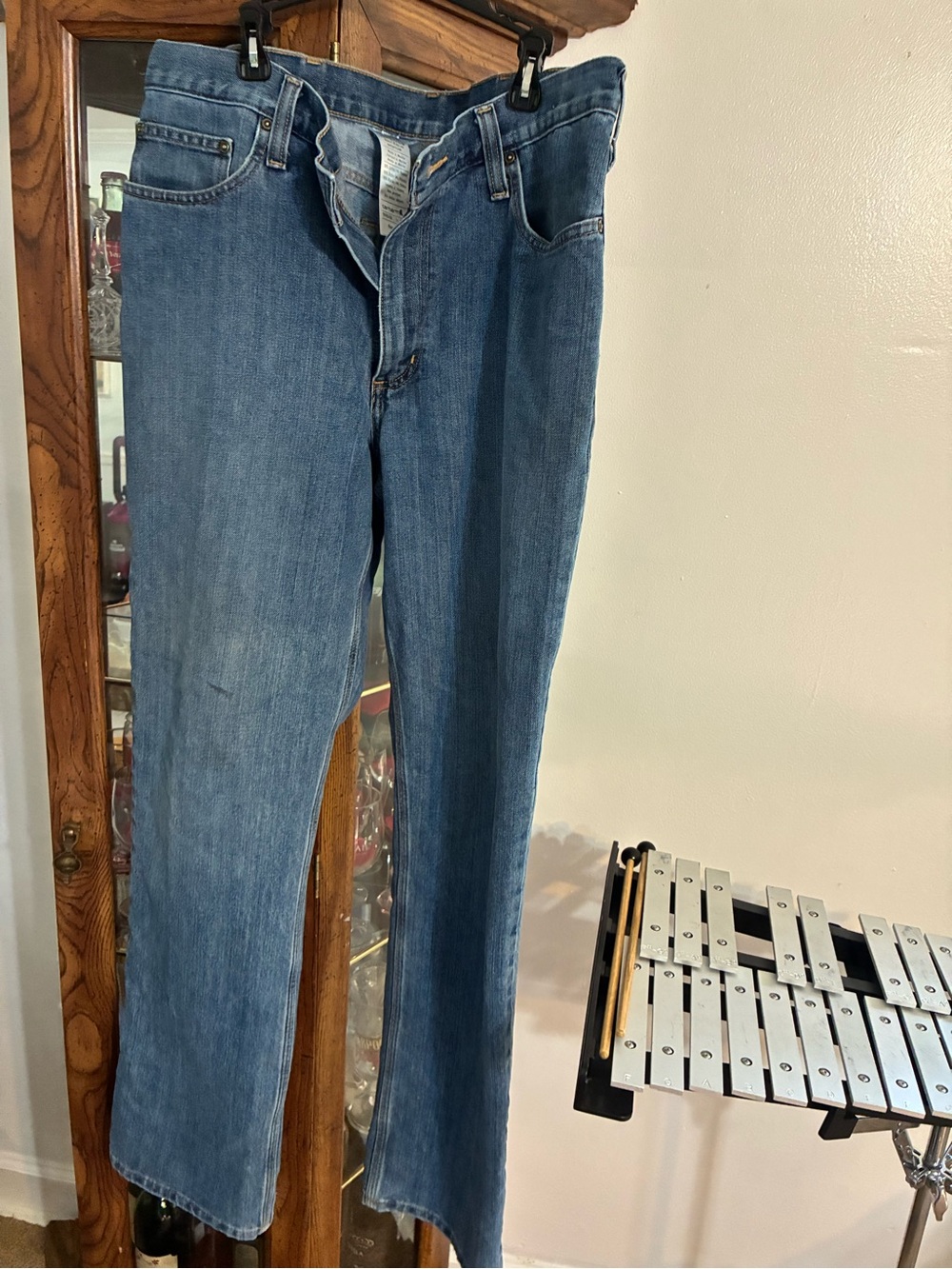 Carhartt Men's Blue Relaxed Straight Jeans